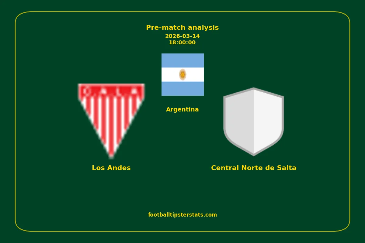 Pre-match analysis: Los Andes vs Central Norte de Salta on 2026-03-14